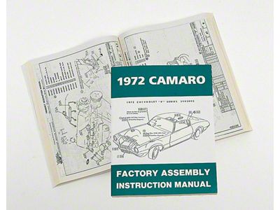 1972 Chevy Camaro Factory Assembly Manual