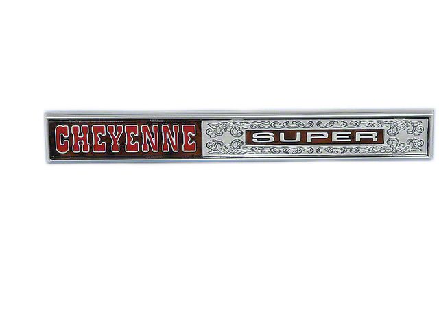 1972 Chevy Truck Glove Box Door Emblem Cheyenne Super