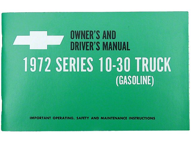 1972 Chevy Truck Owners Manual