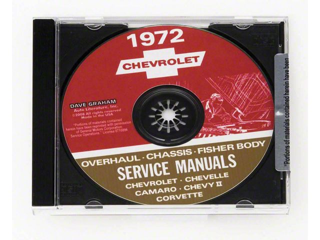 1972 Full Size Chevy Overhaul/Chassis/Body Service Manuals (CD-ROM)