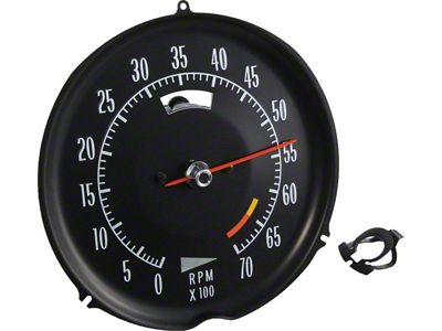 1972 Corvette Tachometer, 6500 Red Line