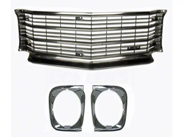 1972 El Camino Grill Kit, With headlight bezels