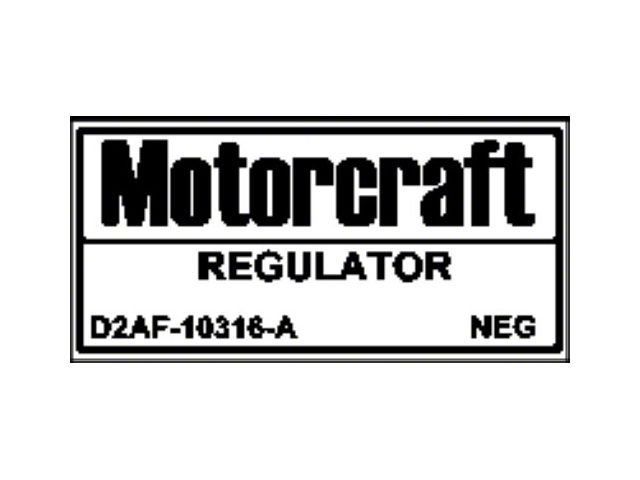 1972 Ford Thunderbird Voltage Regulator Decal for Cars with A/C