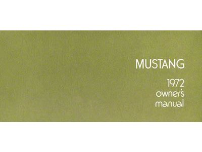 1972 Mustang Owners Manual