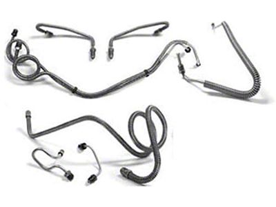 1973-1975 El Camino Full Brake Line Set, Power Disc, Stainless Steel