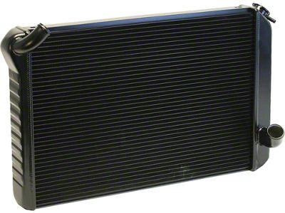 1973-1976 Corvette Dewitt Direct Fit Aluminum Radiator with Black Ice Coating Manual