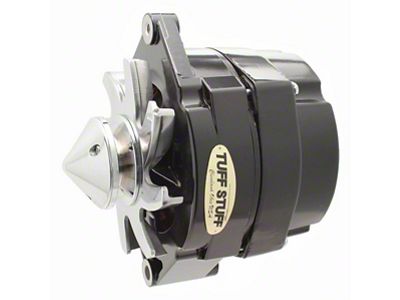 1973-1979 Camaro Silver Bullet Alternator; 100 AMP; OEM Or 1 Wire; V Groove Bullet Pulley; 4.85 in. Case Depth; Lower Mount Boss 2 in. Long; Black; 9 Clocking;