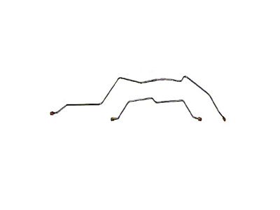 1973-1980 Chevrolet/GMC Truck 2WD 1/2-Ton Std. Five-Lug Rear Axle Brake Lines 2pc, OE Steel