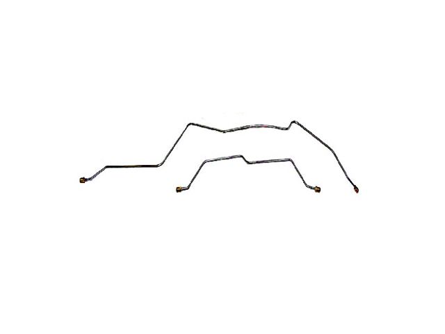 1973-1980 Chevrolet/GMC Truck 2WD 1/2-Ton Std. Five-Lug Rear Axle Brake Lines 2pc, OE Steel