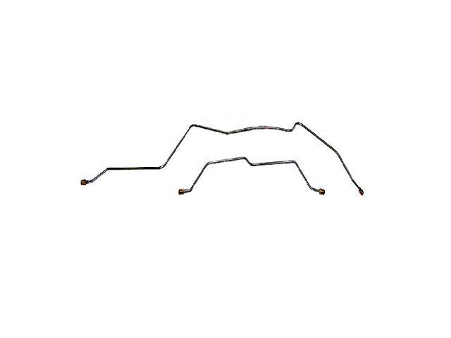 1973-1980 Chevrolet/GMC Truck 2WD 3/4-Ton w/Six-Lug Standard Rear 3/16 Rear Axle Brake Lines 2pc, Stainless Steel