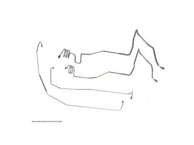 1973-1980 Chevy-GMC Truck Front Disc Brake Line Set, Power Brakes, Half-Ton, 4WD, OE Steel