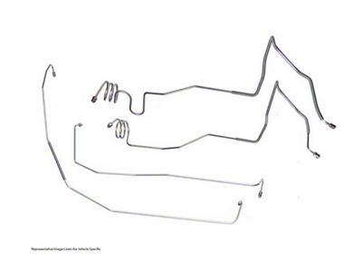 1973-1980 Chevy-GMC Truck Front Disc Brake Line Set, Power Brakes, Three Quarter-Ton, 4WD, OE Steel