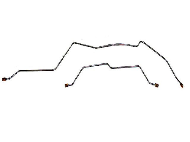 1973-1980 Chevrolet/GMC Truck 2WD 3/4-Ton w/Six-Lug Standard Rear 3/16 Rear Axle Brake Lines 2pc, OE Steel