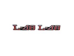 1973-1982 Corvette Hood Emblem, L-48, Sold as a Pair