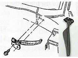 Lower Windshield To Left Fender Weatherstrip Filler,73-82 