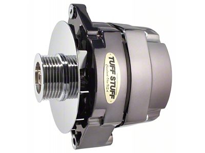 1973-1983 Camaro Alternator; 100 AMP; OEM Or 1 Wire; 6 Groove Serpentine Pulley; Black Chrome;