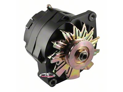 1973-1983 Camaro Alternator; 100 AMP; OEM Or 1 Wire; V Groove Pulley; Black Primer Powdercoat;