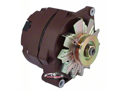 1973-1983 Camaro Alternator; 100 AMP; OEM Or 1 Wire; V Groove Pulley; Red Oxide Powdercoat;