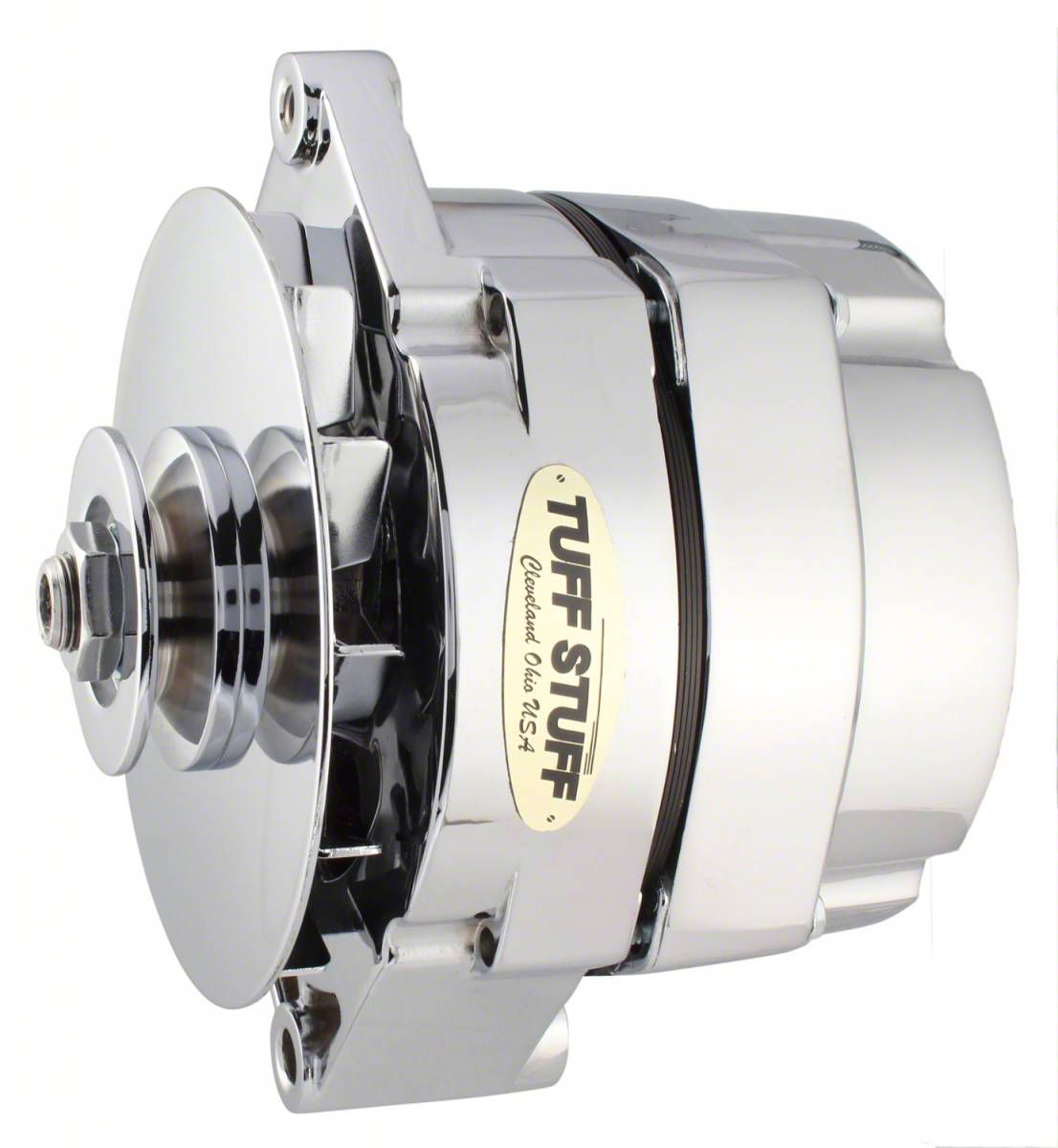 Tuff-Stuff GM Alternator 100 amp 1- Wire or OEM V-Groove Polished