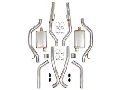 1973-1987 C-10/20 Hooker Header-Back Exhaust System 2WD - 3, Rear Exit, 409SS Tubing with 304SS Mufflers, LS Conversion