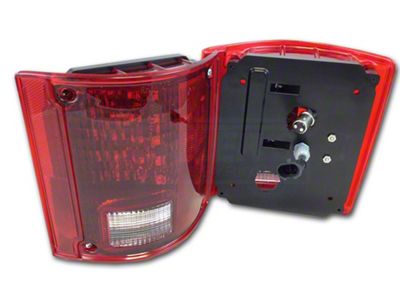 Taillight Assemblies, LED, With Chrome Trim, 73-91