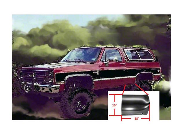 1973-1991 Chevy Blazer Quarter Panel Repair Patch Front Lower Left