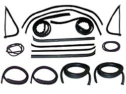 1973-79 Ford Weatherstrip Channel Belt Seal Kit,Driver Side And Passenger Side,With Chrome Strip 