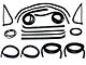 1973-79 Ford Weatherstrip Channel Belt Seal Kit,Driver Side And Passenger Side,With Chrome Strip