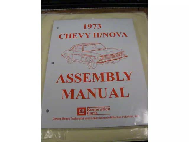 1973 Chevy II Nova Factory Assembly Instruction Manual