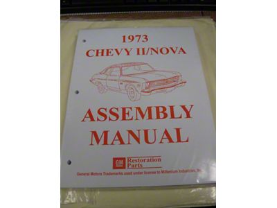 1973 Chevy II Nova Factory Assembly Instruction Manual