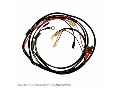 1973 Chevy Truck Engine Wiring Harness, HEI, 307ci-350ci With Automatic Transmission And Gauges