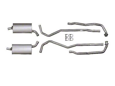 1973 Corvette Exhaust System Small Block L82 Aluminized 2-2-1/2 With Manual Transmission Small Block