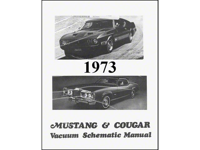 1973 Mustang And Cougar Vacuum Schematic Manual, 3 Pages and 1 Illustration