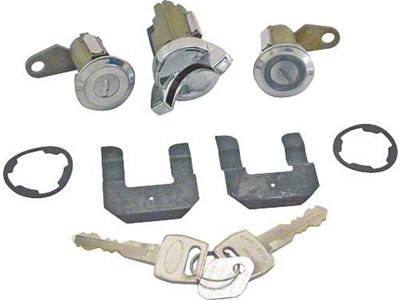 1973 Mustang Door Lock and Ignition Cylinder Set with Keys (After May 15, 1973)