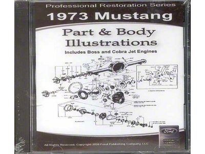 1973 Mustang Part and Body Illustrations on CD
