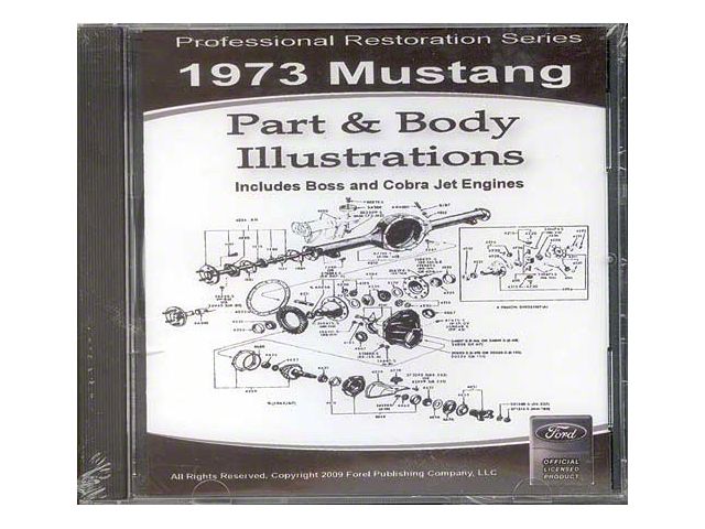 1973 Mustang Part and Body Illustrations on CD