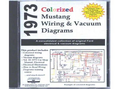 1973 Mustang Wiring Diagrams and Vacuum Schematics on USB