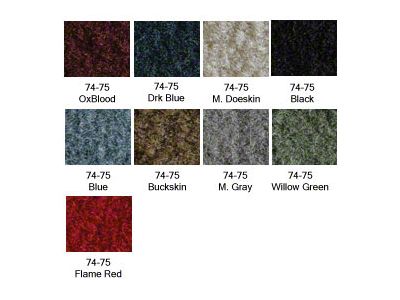 1974-1975 Camaro Carpets, Carpet Set, Molded, Cut-Pile, For Cars Without Tail And With Manual Transmission