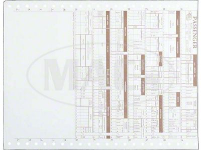 1974 Ford Thunderbird New Car Factory Build Sheet