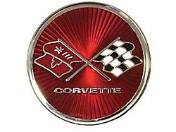 1975-1976 Corvette Gas Door Emblem Sunburst 