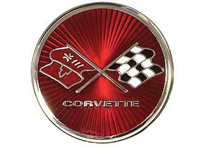 1975-1976 Corvette Gas Door Emblem Sunburst