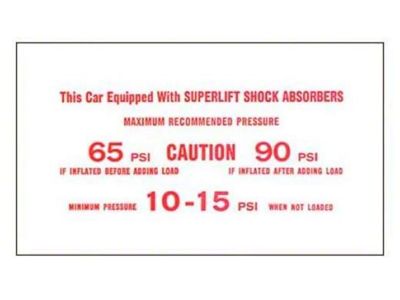 Interior Decal,Ec/sprint Air Shock Instructions Card,75-78