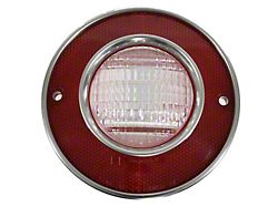 Tail Light with Backup; Chrome Housing; Red Lens (75-79 Corvette C3)