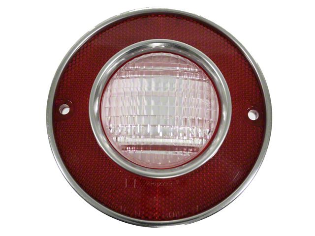 Tail Light with Backup; Chrome Housing; Red Lens (75-79 Corvette C3)