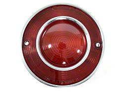 Outer Tail Light Assembly; Chrome Housing; Red Lens (75-79 Corvette C3)