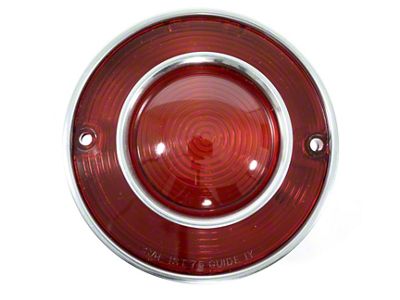 Outer Tail Light Assembly; Chrome Housing; Red Lens (75-79 Corvette C3)