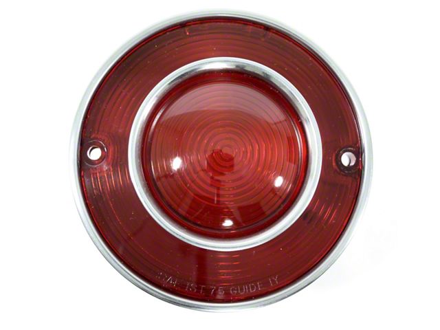 Outer Tail Light Assembly; Chrome Housing; Red Lens (75-79 Corvette C3)