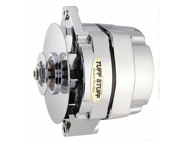 1975-1986 Chevy-GMC Truck Alternator; 100 AMP; OEM Or 1 Wire; V Groove Pulley; Chrome; 12 Clocking;