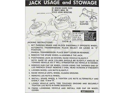 1975 Ford Thunderbird Jacking Instructions