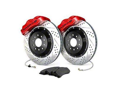 Baer Pro+ Front Big Brake Kit with 11.90-Inch Rotors; Red Calipers (76-77 Bronco)